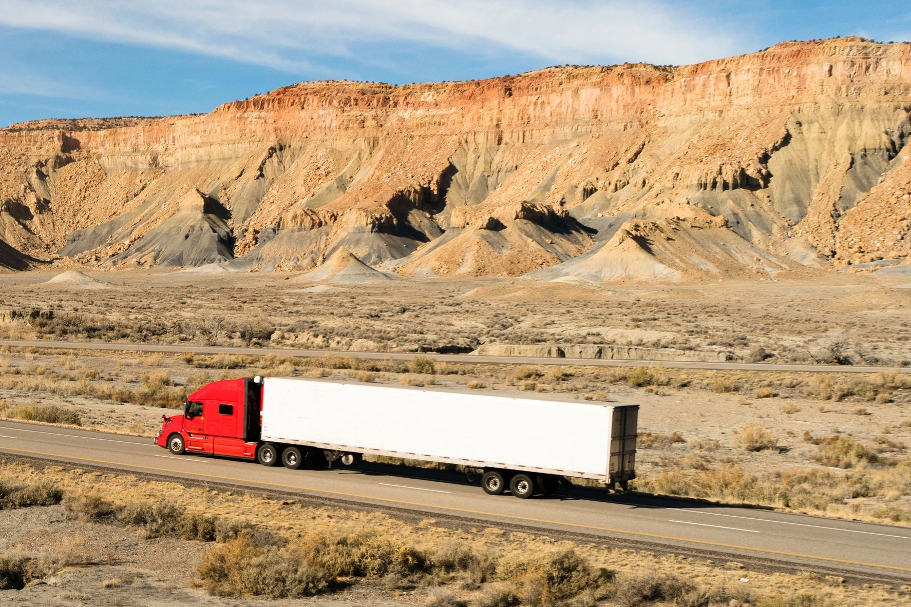 Truck on the road